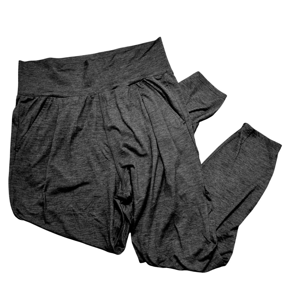 Vuori Lux Harem Joggers Charcoal Heather Gray High Rise Tapered Yoga Pants Sz M